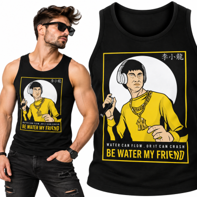 TANK TOP ŚMIESZNY  BRUCE LEE RAPER